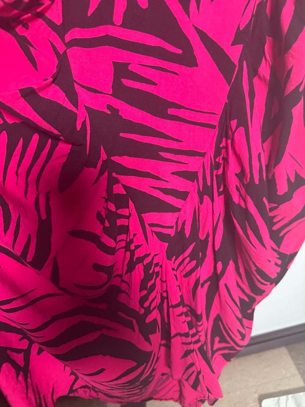 Joni Blair Vintage Pink and Black Abstract Print Dress Size 9 - Picture 3 of 9
